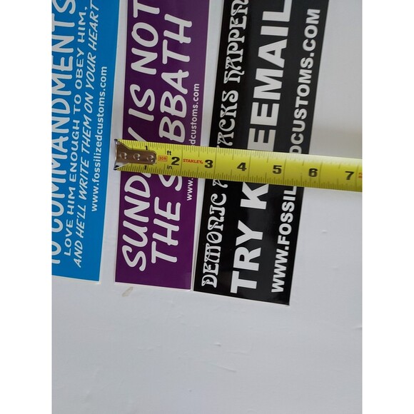 Fossilized Customs Bumper Stickers Decals Lot Of 8 - Religious - Torah - Sabbath - Picture 3 of 3